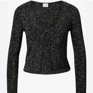 Black and White Knit Cardigan